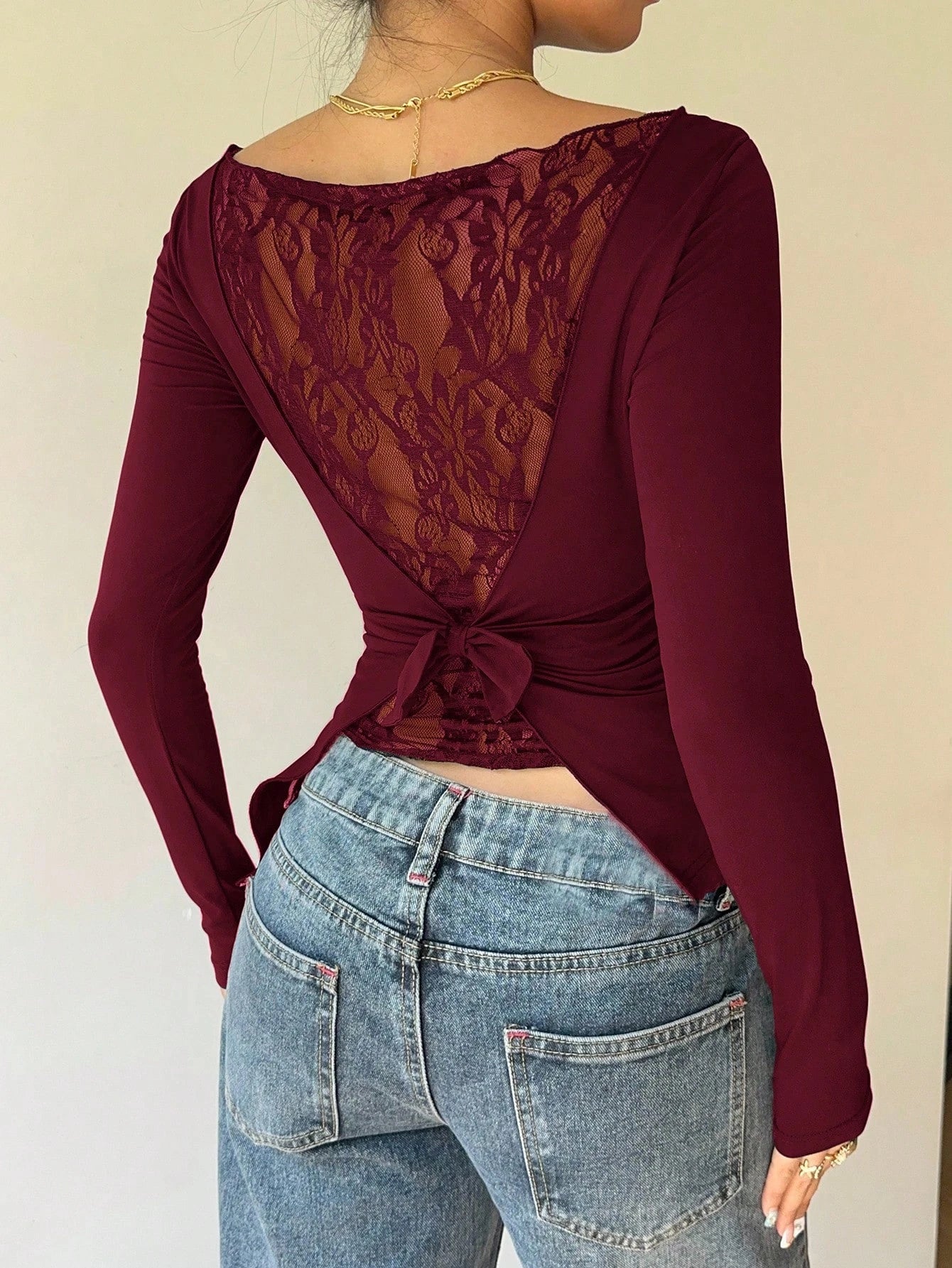 Asymmetric Lace Top – Elegant & Feminine